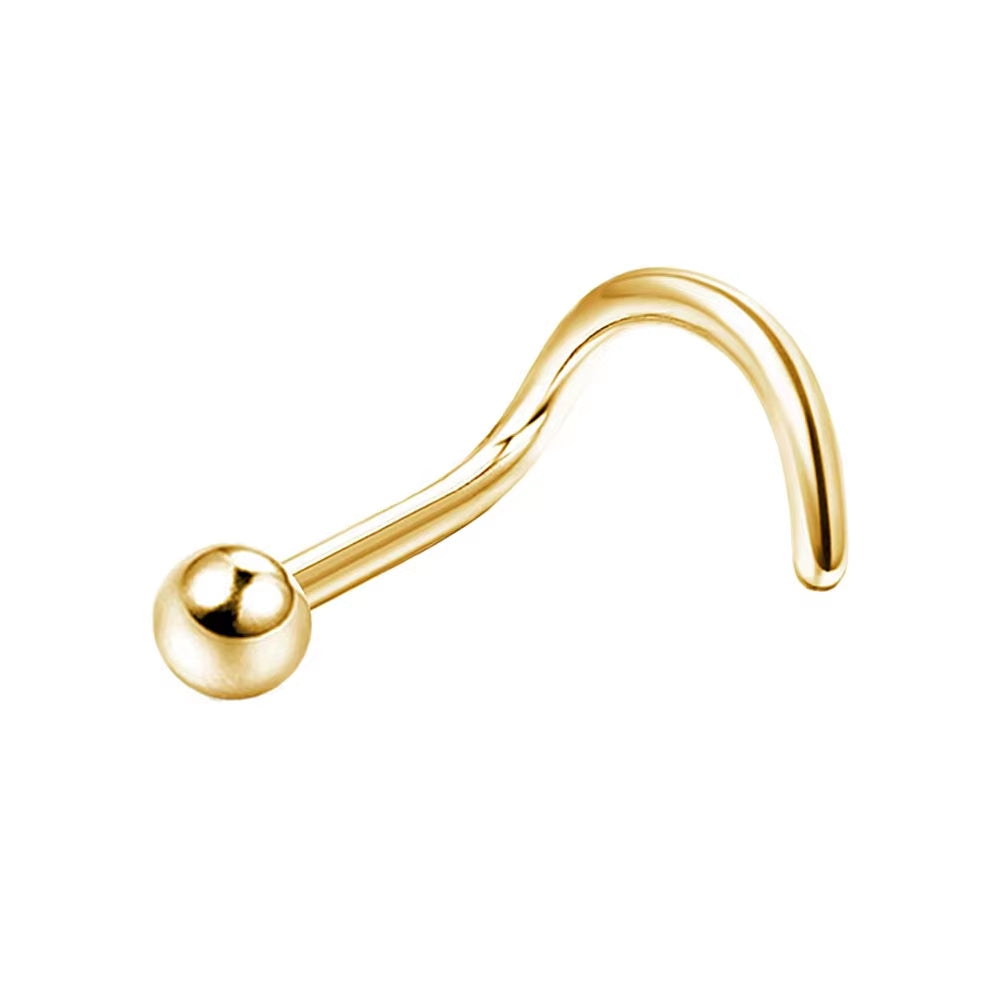1PCS/18PCS Hypoallergenic Nose Ring Studs for Sensitive Skin 20G Hoops for Women Men 2Mm Small Titanium Nose Piercing Jewelry